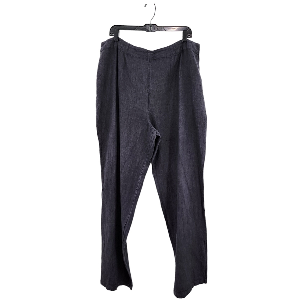 Cynthia Ashby Women's Linen Relaxed Fit Pants Lagenlook- L